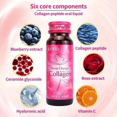 OEM/ODM Halal Vogelnest Collageen Huid whitening Orale Vloeistof fruitige Drank Hyaluronzuur Collageen Orale Vloeistof