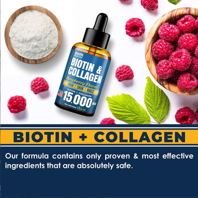 OEM Mondeling Vloeibaar Biotinecollageen voor van de de Haargroei en Huid de het Vloeibare Collageen en Biotine van Gezondheidsdalingen