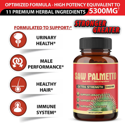 OEM prostate gezondheidssupplement dat Ashwagandha geschikt voor de mannelijke haargroei bevat zag palmpoeder