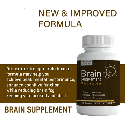 OEM Verbeterd Geheugen en Concentratie Gevorderd Brain Supplement Powder For Students, Volwassenen, en Bejaarde Mensen