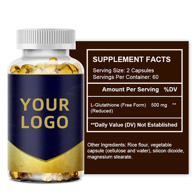 OEM de In het groot 60pcs glutathione 500mg Huid die van de capsulesschoonheid Productglutathione Capsule witten