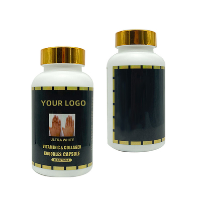 OEM Ultra White Vitamine C &amp; Collageen Knokkels Capsules 60 Softgel voor het verwijderen van donkere knokkels, elleboog