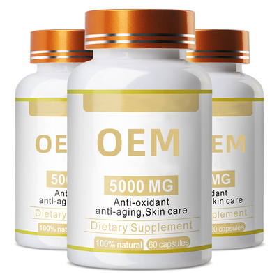 OEM Multivitamins en de Capsuleglutathione van de Voedselsupplement10000mg Vitamine E Softgel Pillenhuid die Capsule witten