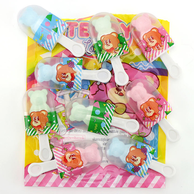 In zakken geperste Candy Teddybeer Lollipop / Bear Tablet Lollipop Candy OEM
