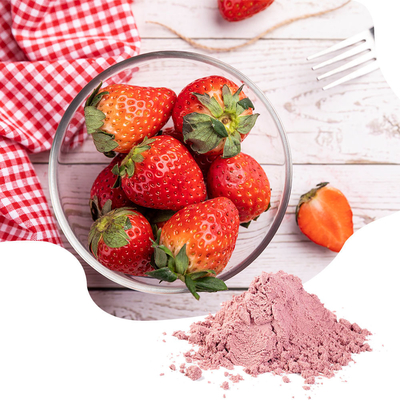 OEM van de het Uittreksel Stevig Drank van het installatie Verse Fruit Roze Aardbeipoeder