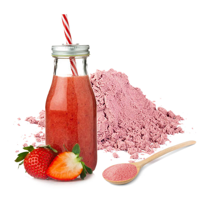 OEM van de het Uittreksel Stevig Drank van het installatie Verse Fruit Roze Aardbeipoeder