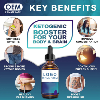 30 ml Biotine Collageen Druppels Afslanken BHB Keto Druppels OEM Oliezaad Kruidenextract Essentiële Olie