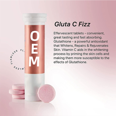 Huid die OEM Glutathione van het Pillen Privé Etiket Vitamine C Bruisende Tabletten voor Anti-oxyderende Dieet witten