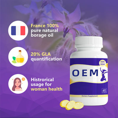 Van de Vrouwenhormonen van HACCP ISO van de de Borageolie Anti de Bezorgdheid Geraffineerde Capsule van Softgel