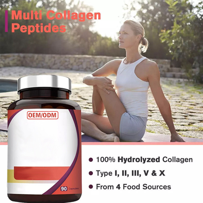60 / 90/van de Vrouwen Voedingssupplementen van 120cts/van de Fles het Collageen Dieetsupplement die Capsules witten